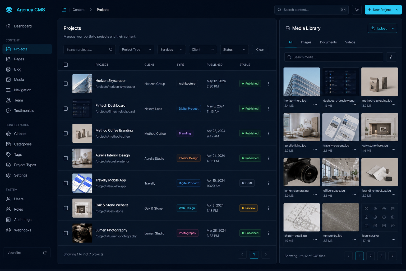 Agency Portfolio CMS